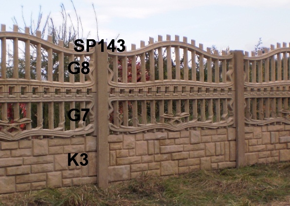 Betonový plot K3,G7,G8,SP143
