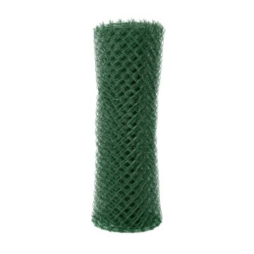 Čtyřhranné pletivo poplastované IDEAL Zn + PVC (s napínacím drátem) - výška 100 cm, zelená, 25 m