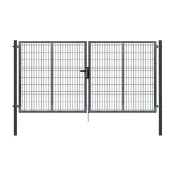 Dvoukřídlá brána PILOFOR® poplastovaná (Zn + PVC) - rozměr 4118 × 1545 mm, barva antracit
