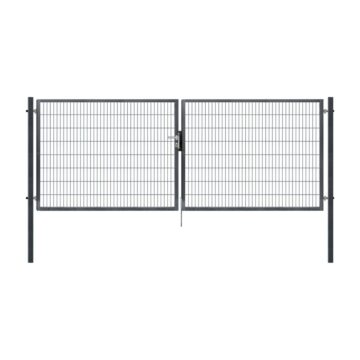 Dvoukřídlá brána PILOFOR® SUPER poplastovaná (Zn + PVC) - antracit, rozměr 4090 × 1580 mm