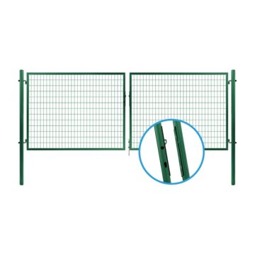 Dvoukřídlá brána SOLID poplastovaná (Zn + PVC) - rozměr 3580 × 1200 mm