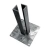 Patka Zn k montáži sloupku 80 × 80 mm pro branky/brány na betonový základ