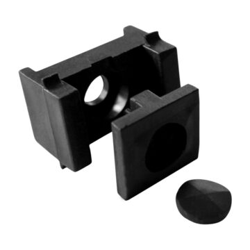 Příchytka PVC pro panely PILOFOR - PRO na sloupek 60 × 40mm, černá