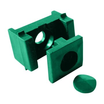 Příchytka PVC pro panely PILOFOR - PRO na sloupek 60 × 40mm, PVC, zelená
