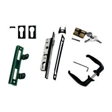 Set příslušenství pro dvoukřídlou bránu IDEAL - UNIVERSAL, zelený (RAL 6005)
