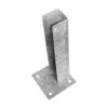 Zn patka k montáži sloupku na betonový základ - pro sloupky profilu 60 × 60 mm, excentrická