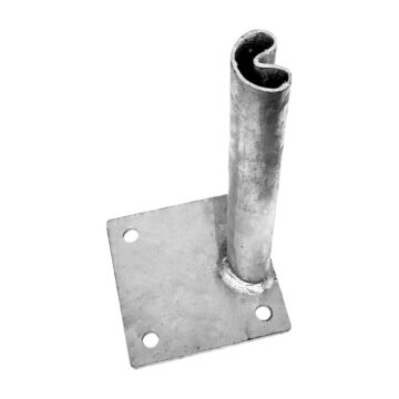 Zn patka k montáži sloupku na betonový základ - pro sloupky průměr 48 mm s prolisem (sloupky PILCLIP), excentrická